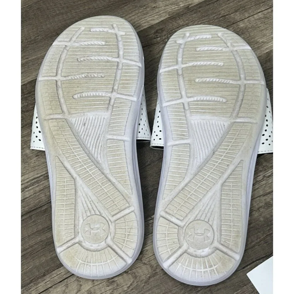 Under Armour UA Ignite VI Slide Sandal Color Black / White Size 8 M US Sporty